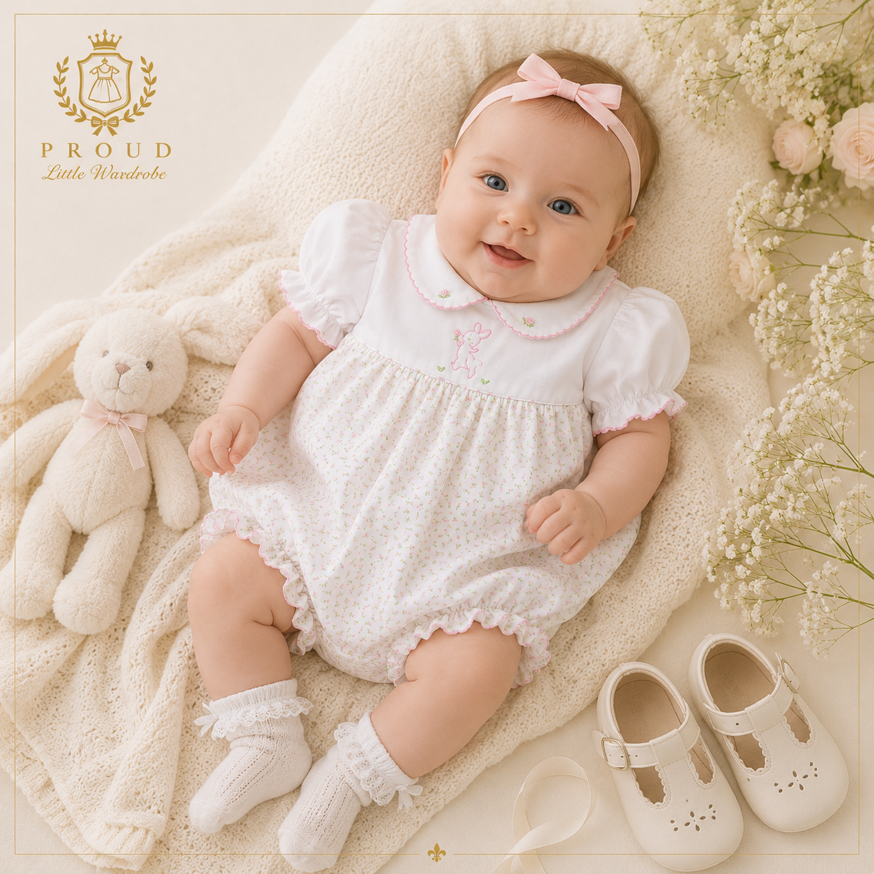 Little Bunny Floral Romper