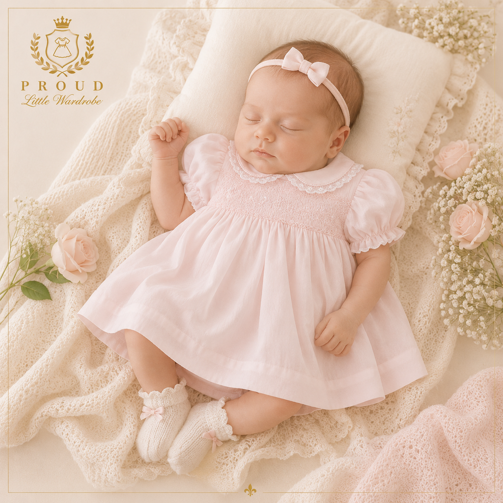 Pink Hand-Smocked Heritage Dress