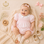 Pink Smocked Bubble Romper