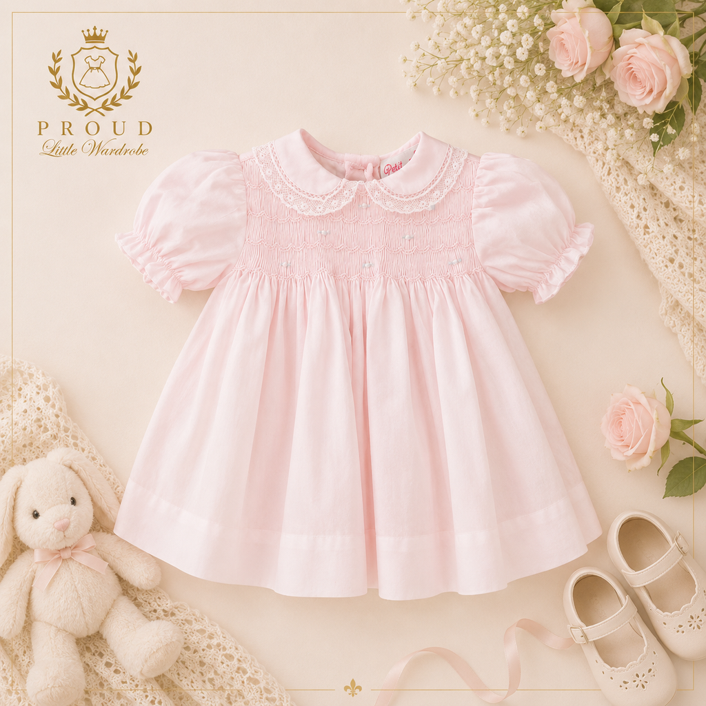 Pink Hand-Smocked Heritage Dress