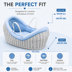 Wicker Deluxe Pod Baby Moses Basket With Stand
